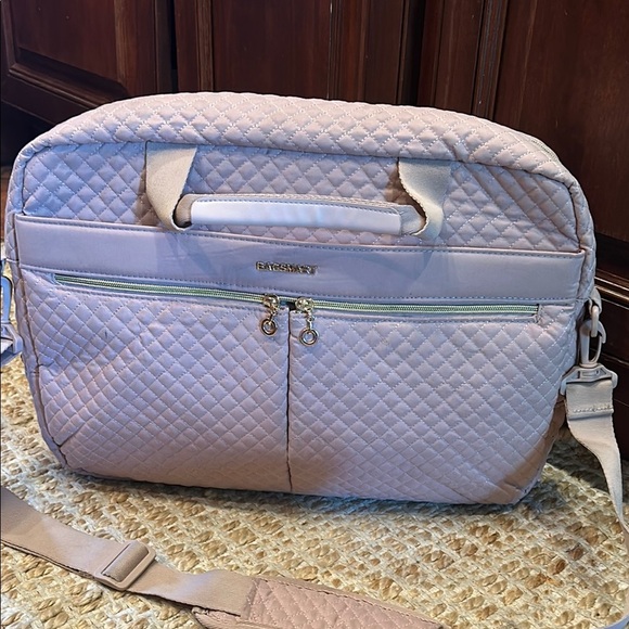Blush Quilted Laptop Bag - Picture 2 of 10